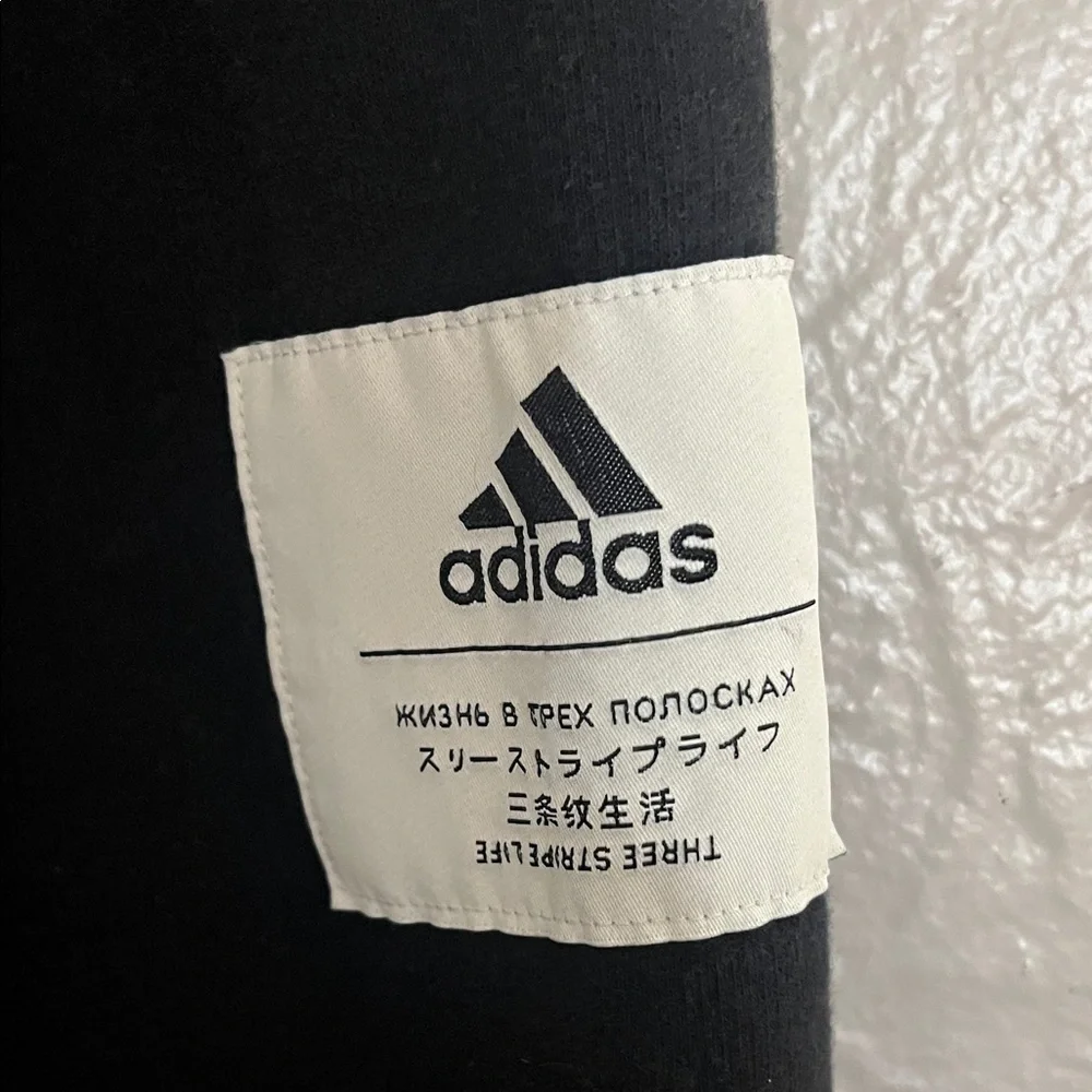 Adidas Black Sweatpants with Logo Patch
